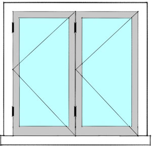 Bi fold window 2L
