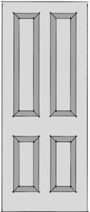 Four panel villa door