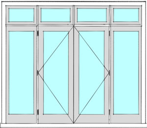 French door set with twin sidelites and toplites