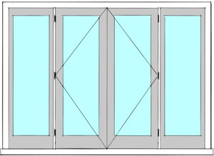 French door set with two side lites